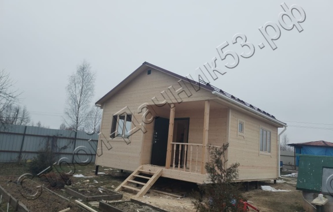 1 Каркасно-щитовой дом Д-25, 6х7м, 42М², Московская область, Можайский район, деревня Никольское (1)